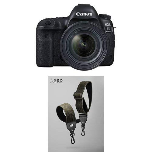 Canon EOS 5D Mark IV Full Frame Digital SLR Camera with EF 24-70mm f/4L IS USM Lens Kit with Universal Camera Strap with Quick Release System