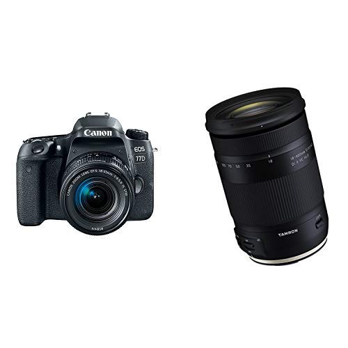 Canon EOS 77D EF-S 18-55 IS STM Kit and 18-400mm F/3.5-6.3 DI-II VC HLD All-In-One Zoom For Canon APS-C Digital SLR Cameras