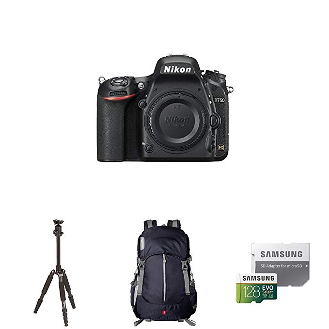 Nikon D750 FX-format Digital SLR Camera Body Travel Bundle