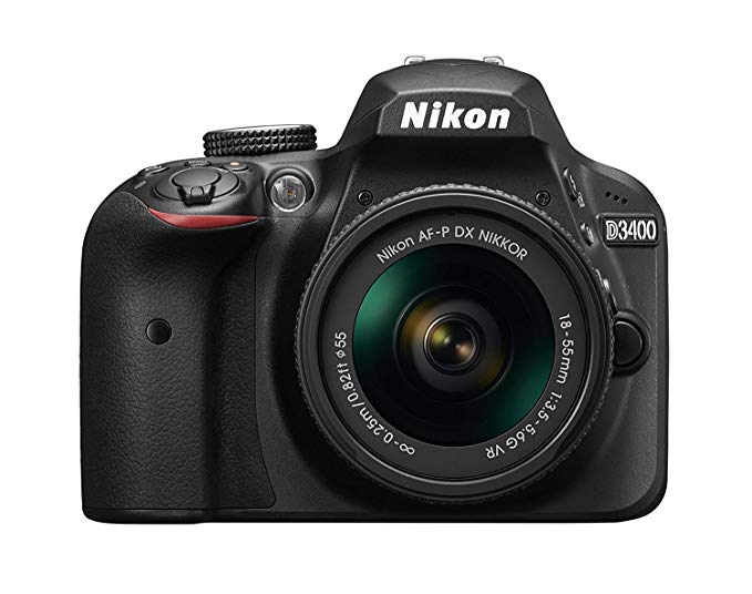 Nikon D3400 DSLR Camera w/ AF-P DX NIKKOR 18-55mm f/3.5-5.6G VR Lens, Black (Certified Refurbished)