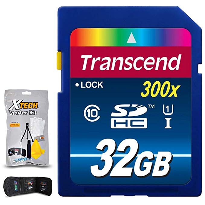 Transcend 32GB High Speed Memory Card KIT for Nikon Coolpix L840, L830, L820, AW130, AW120, L620, L610, L330, L320, L30, L28, L26, L120, L110, L100, AW110, AW100, L810, S80, S60, S220, L310, L24, L22, L20, L19 S210, S205, S520, S510, S500, S200, S700, S600, S750 Digital Cameras