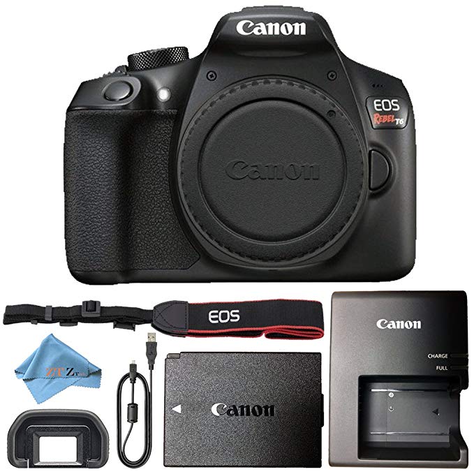 Canon EOS Rebel T6 18MP Digital SLR Camera Retail Packaging Bundle (Body)